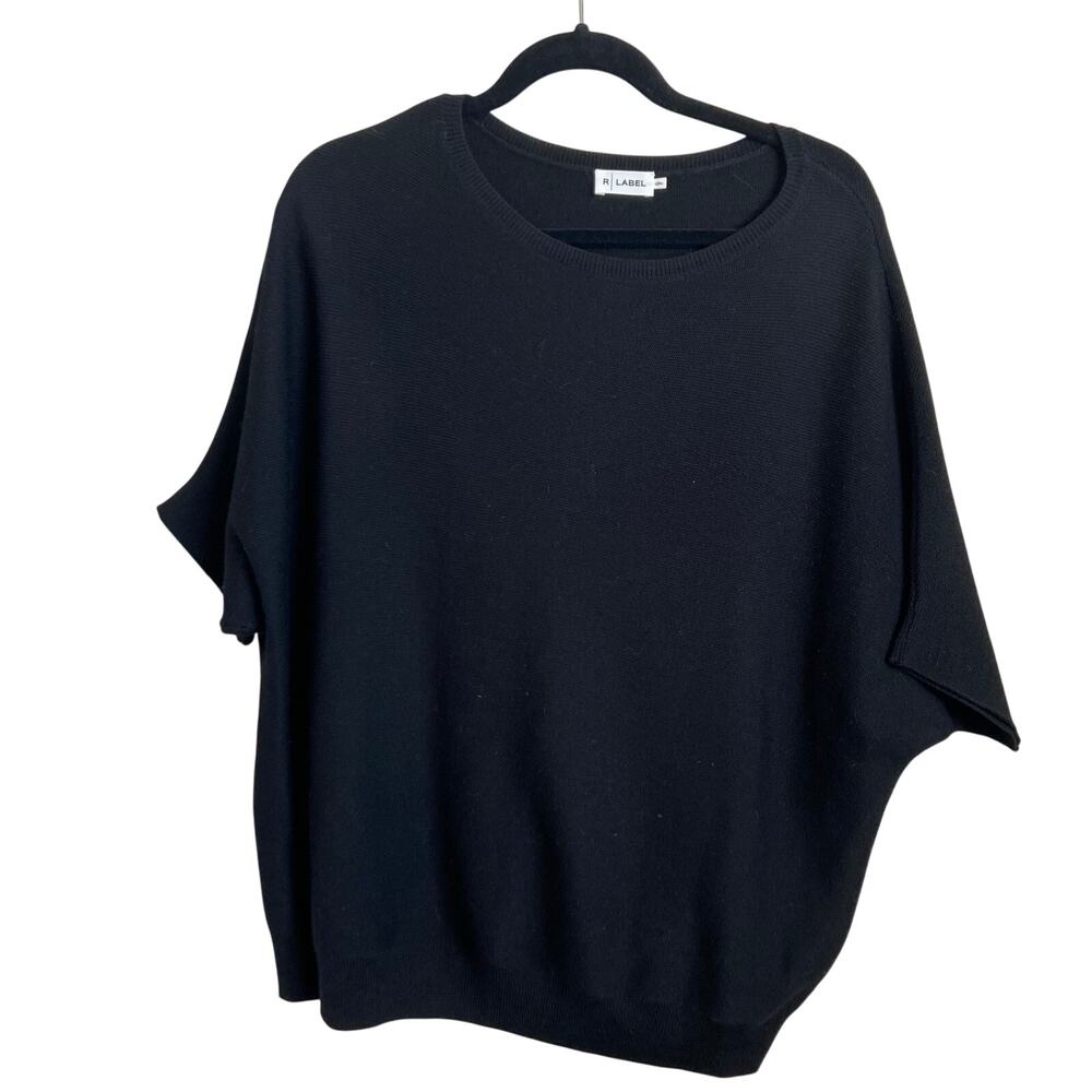 R Label Black Wool‎ Sweater Size Large / XL